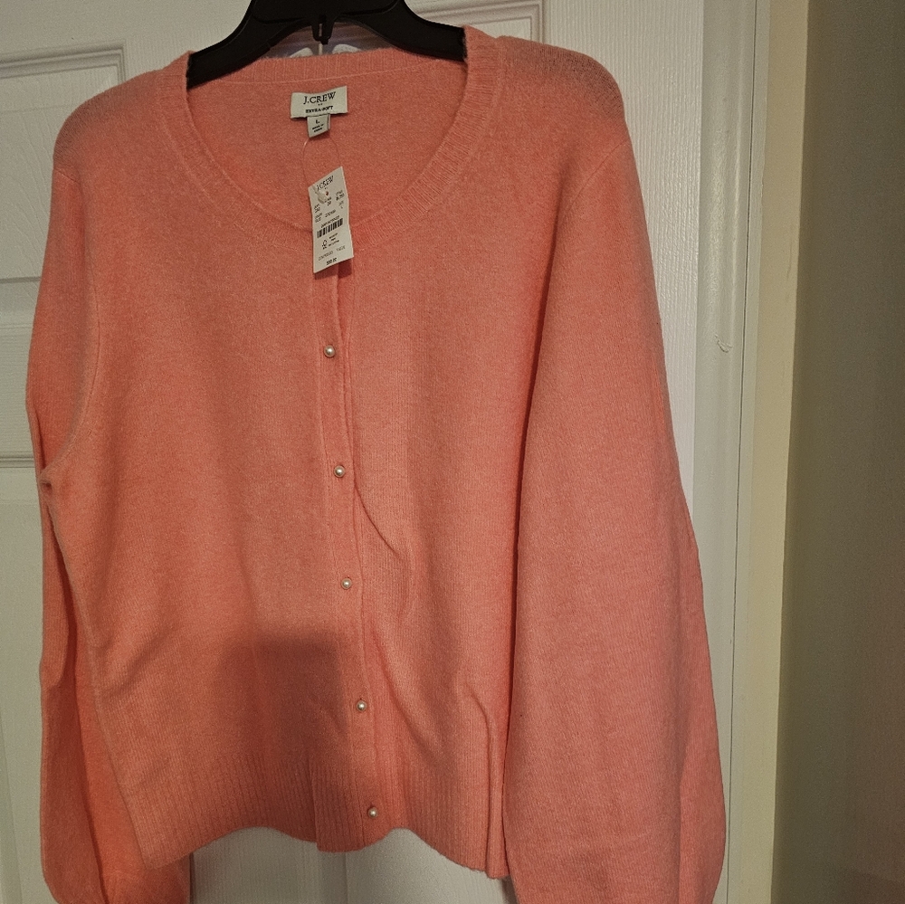 J. Crew Pink Cardigan Sweater